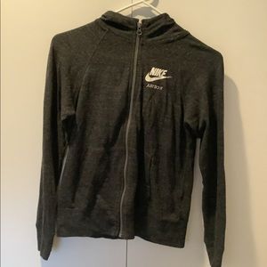 Girls grey Nike zip up sweatshirt